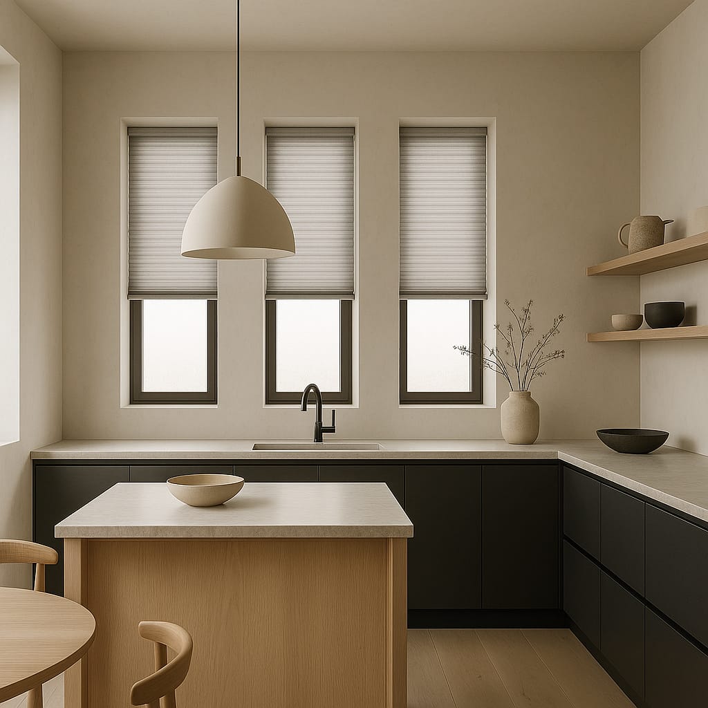 Smalle ramen met Duette® shades