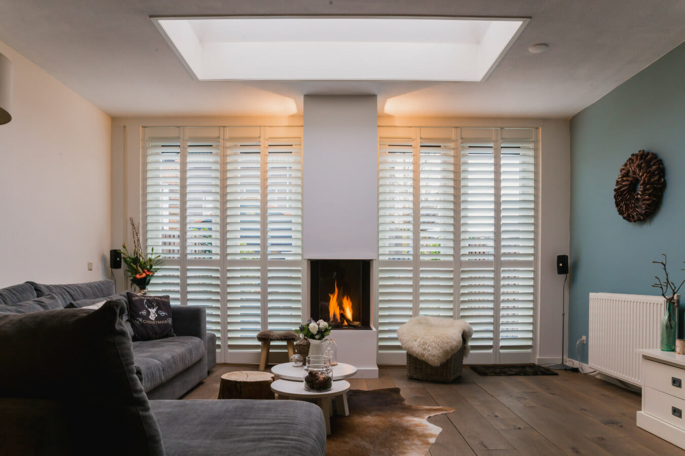 Shutters voor in de woonkamer